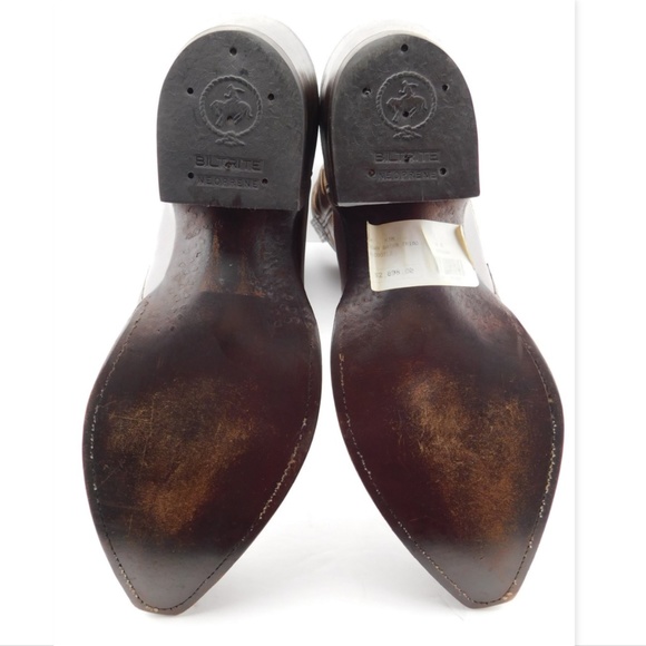 BACK AT THE RANCH Brown Crocodile Cowboy Boots 8.5 - Picture 7 of 8